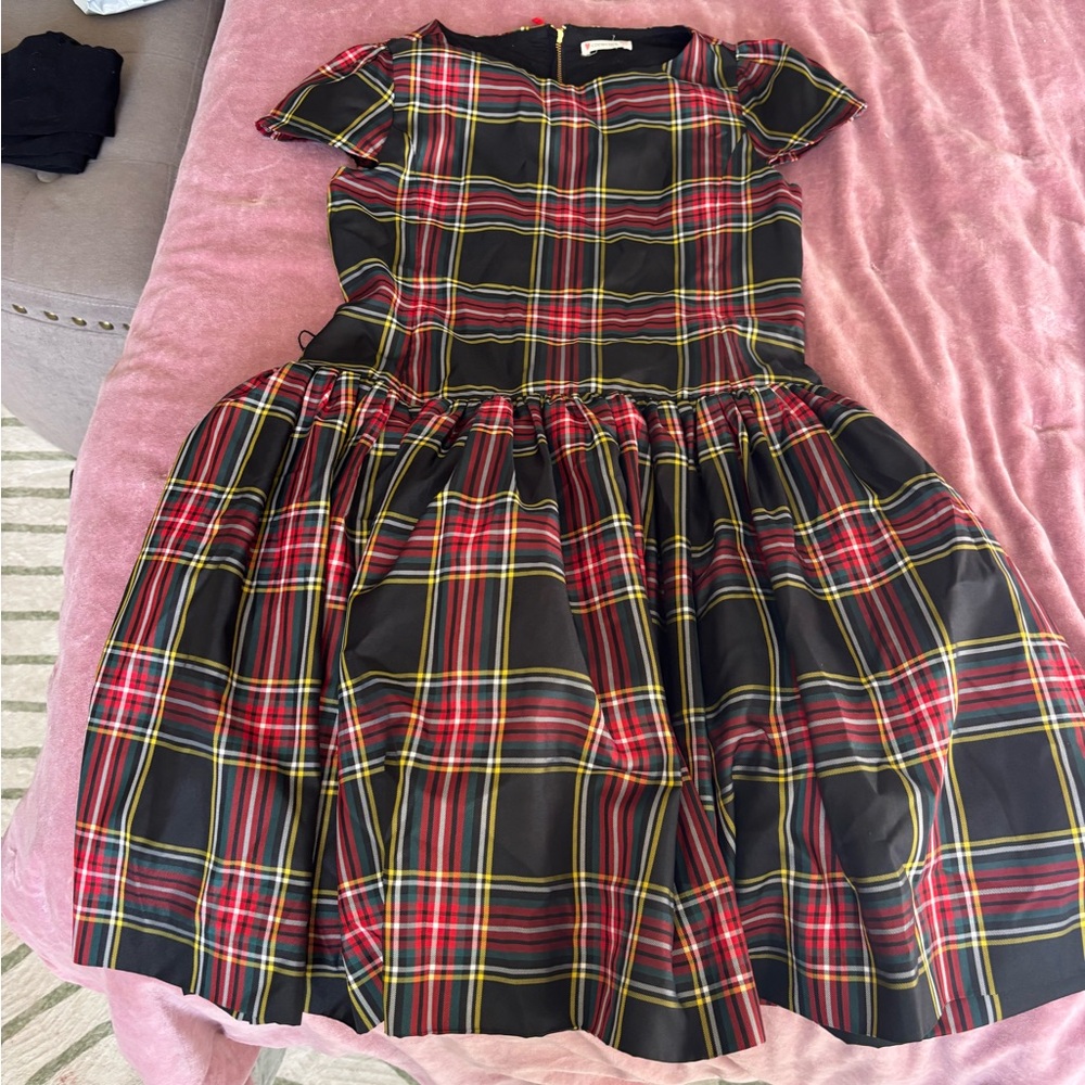 Crewcuts Tartan Dress - Red, Black, Yellow